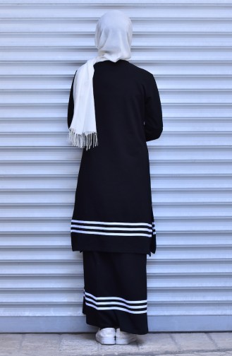 Etekli Eşofman Takım 17049-01 Siyah