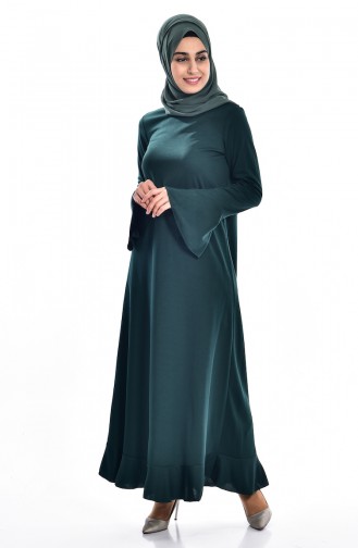 Emerald Green Hijab Dress 0071-01