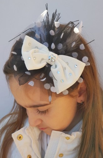 Bandana de Soirée Pour Enfant Fille NBA007 Blanc 007