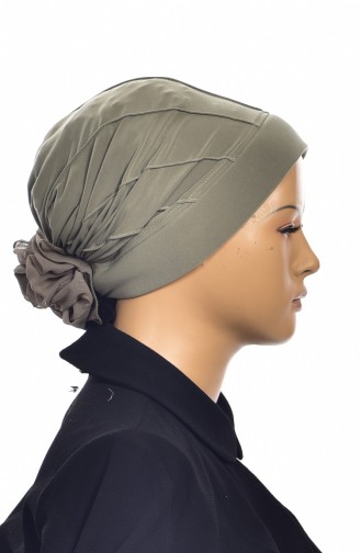 Fertige Kopftuch Bonnet 1006-04 Khaki 1006-04