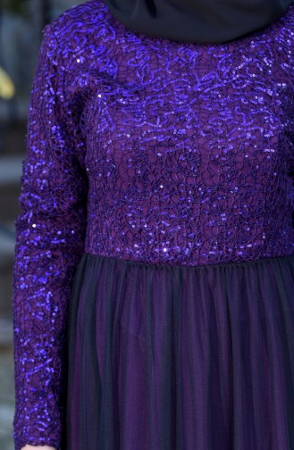Purple Hijab Evening Dress 52665-01
