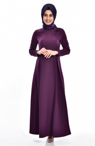 Purple Hijab Dress 0134-05