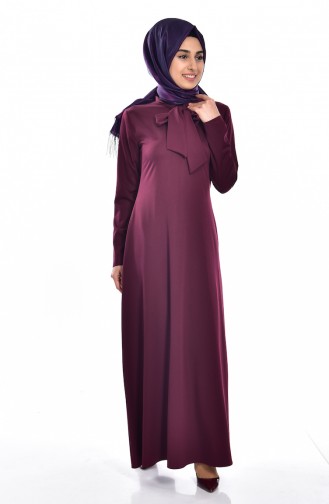 Plum Hijab Dress 1145-01