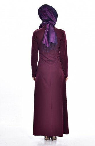 Plum Hijab Dress 1145-01