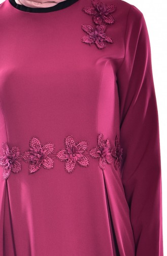 Plum Hijab Dress 0134-04