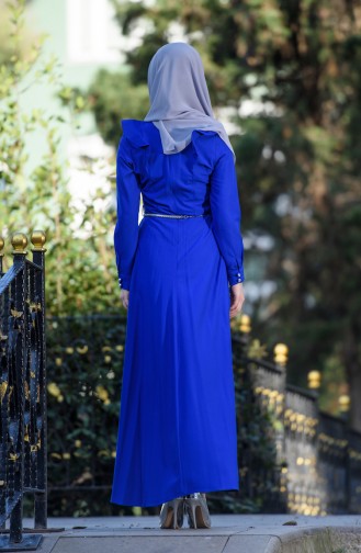 Saxe Hijab Dress 7546-05