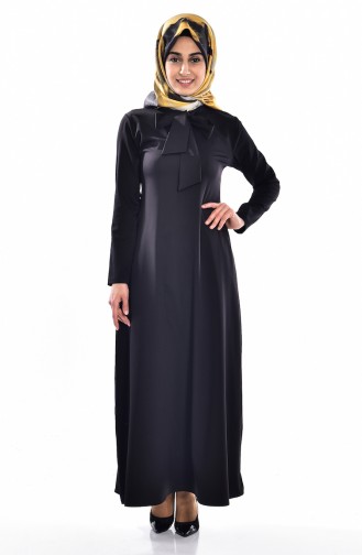 Black Hijab Dress 1145-04