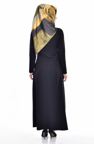 Black Hijab Dress 1145-04
