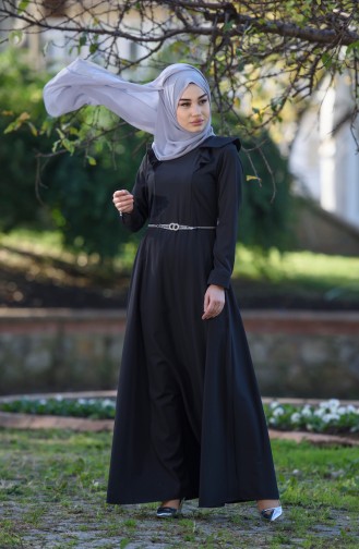 Black İslamitische Jurk 7546-04