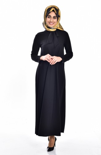 Black Hijab Dress 4102-02