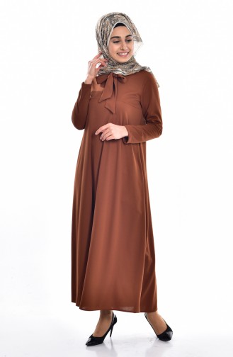Tan Hijab Dress 4102-03