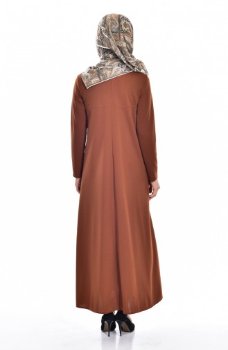 Tan Hijab Dress 4102-03