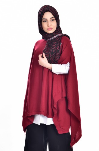 Claret Red Poncho 10910-02