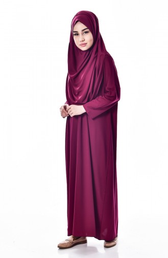 Fuchsia Hijab Dress 9500-03