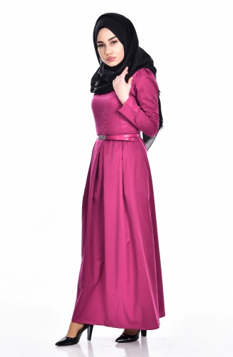 Fuchsia Hijab Dress 2830-14