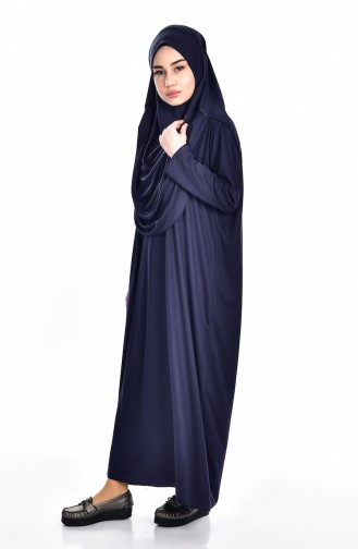 Sefamerve Robe de Prière Pratique a Sac 9500-02 Bleu Marine 9500-02
