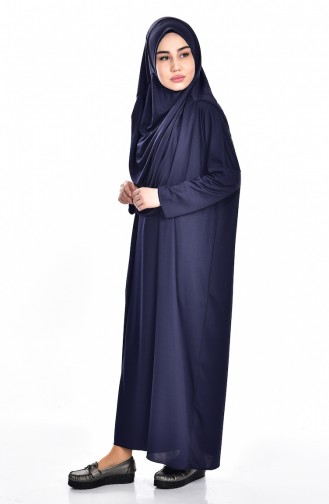 Sefamerve Robe de Prière Pratique a Sac 9500-02 Bleu Marine 9500-02