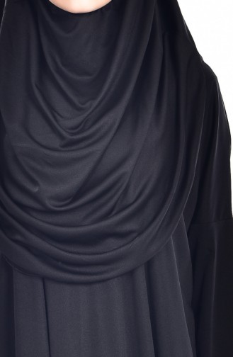 Sefamerve Çantalı Pratik Namaz Elbisesi 9500-01 Siyah