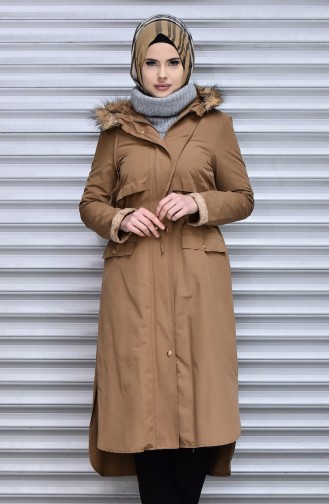 Trench Coat a Capuche 7229-04 Tabac 7229-04
