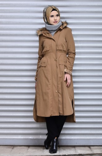 Trench Coat a Capuche 7229-04 Tabac 7229-04