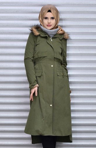 Green Trench Coats Models 7229-05