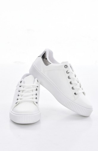 White Sport Shoes 0778-08