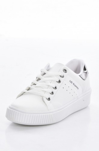 White Sport Shoes 0778-08