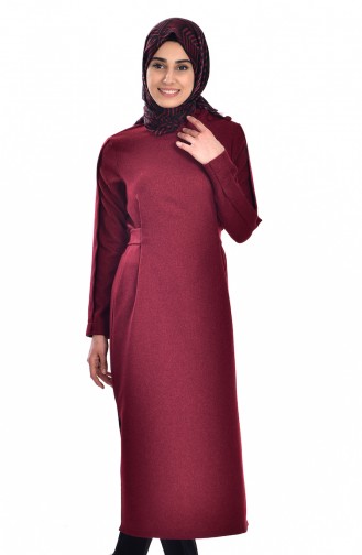 Kuşaklı Tunik 4032-01 Bordo