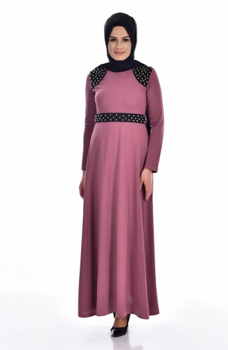 Dusty Rose Hijab Dress 2146-04