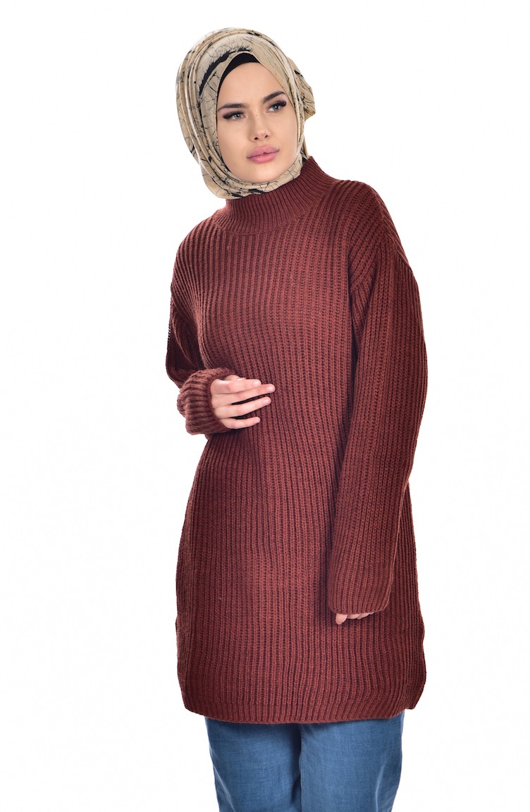 brick red sweater