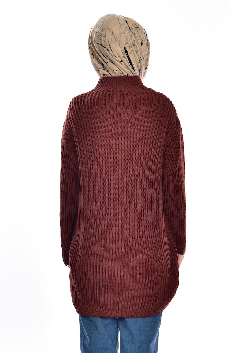 brick red sweater