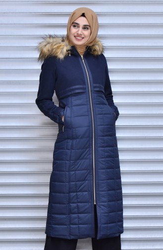 Navy Blue Winter Coat 7027-02