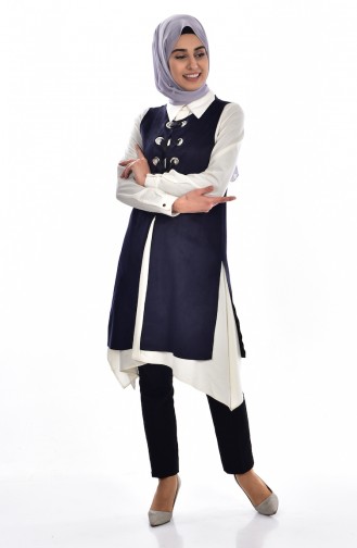 Navy Blue Waistcoats 0432-02