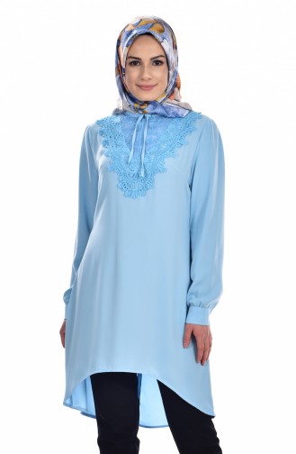 Tunique a Dentelle 5010-02 Bleu 5010-02