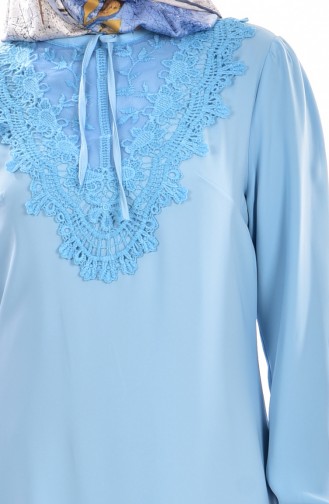 Tunique a Dentelle 5010-02 Bleu 5010-02