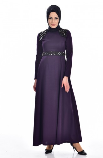 Purple Hijab Dress 2146-06