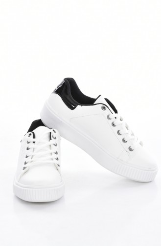Chaussures Sport Pour Femme 0778-05 Blanc Noir 0778-05