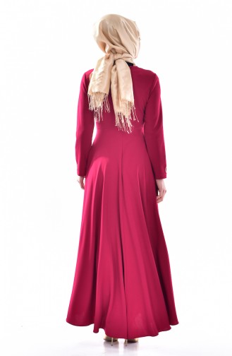 Hell-Zwetschge Hijab Kleider 3005-03