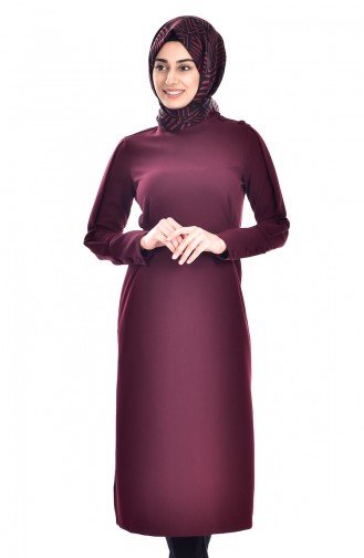 Judge Collar Belted Tunic 4033-02 Claret Red 4033-02