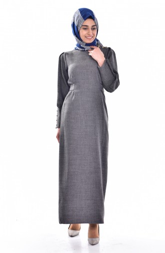 Smoke-Colored Hijab Dress 8091-05