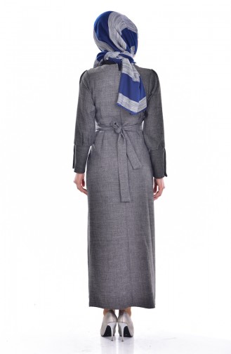 Smoke-Colored Hijab Dress 8091-05