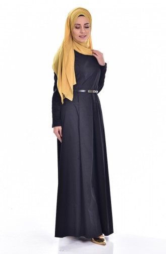 Black Hijab Dress 2882-02