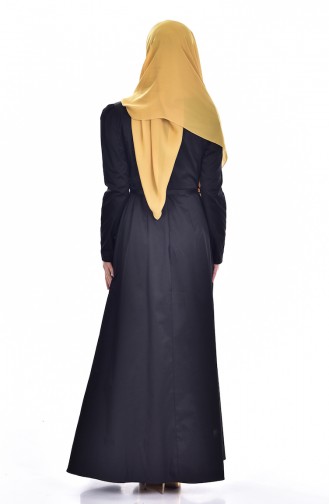 Black Hijab Dress 2882-02