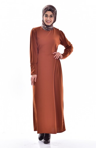 Tan Hijab Dress 5079-01