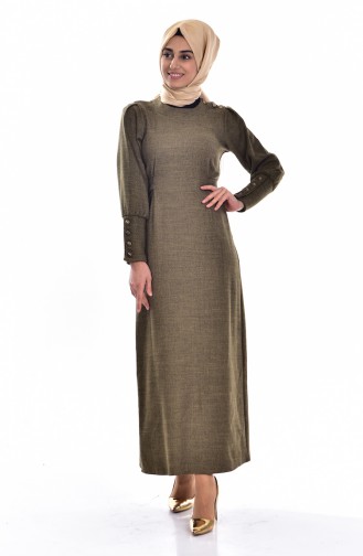 Green Hijab Dress 8091-01