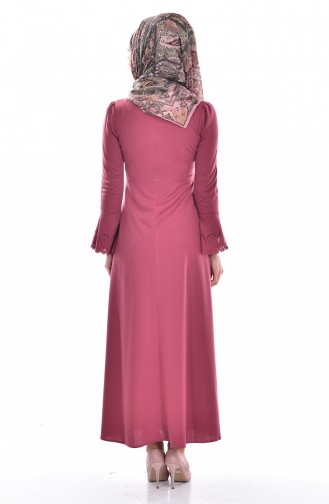 Dark Dusty Rose Hijab Dress 1163-09