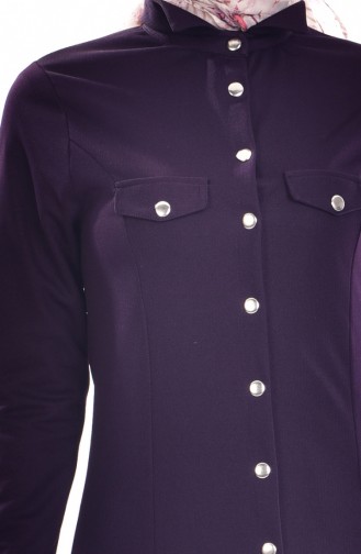Shirt Collar Dress 3431-03 Purple 3431-03