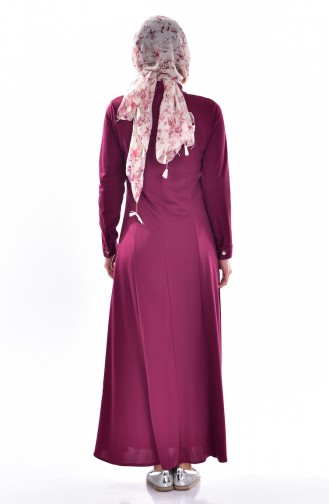 Robe Col Chemise 3431-02 Plum 3431-02