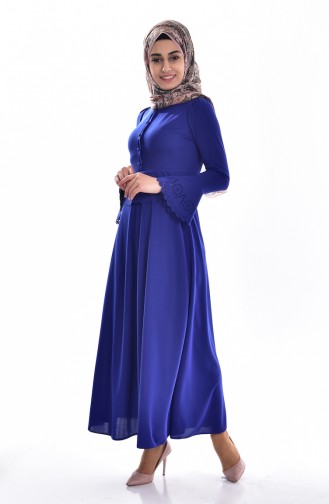 Saxe Hijab Dress 1163-10