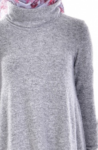 Choker Asymmetric Sweater 12025-01 Gray 12025-01